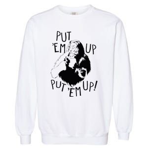 Wizard Of Oz Cowardly Lion Put Em Up Garment-Dyed Sweatshirt