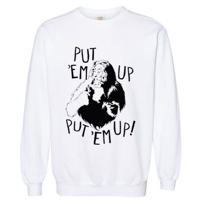 Wizard Of Oz Cowardly Lion Put Em Up Garment-Dyed Sweatshirt
