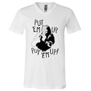 Wizard Of Oz Cowardly Lion Put Em Up V-Neck T-Shirt