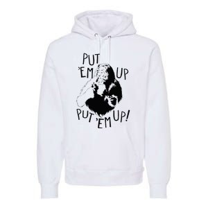 Wizard Of Oz Cowardly Lion Put Em Up Premium Hoodie