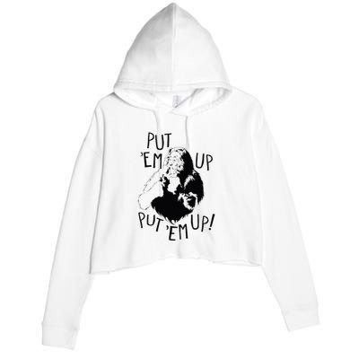 Wizard Of Oz Cowardly Lion Put Em Up Crop Fleece Hoodie