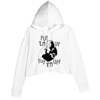 Wizard Of Oz Cowardly Lion Put Em Up Crop Fleece Hoodie