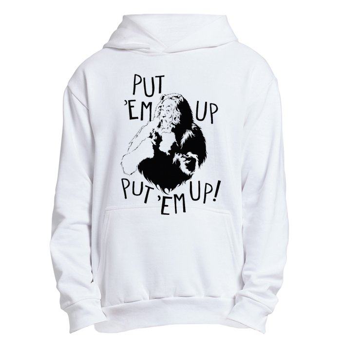 Wizard Of Oz Cowardly Lion Put Em Up Urban Pullover Hoodie