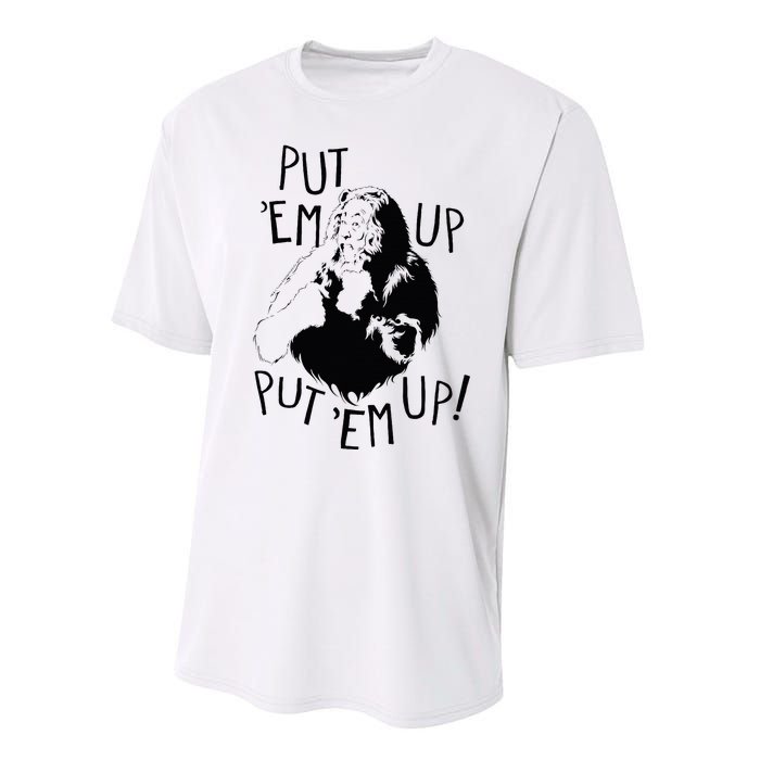 Wizard Of Oz Cowardly Lion Put Em Up Performance Sprint T-Shirt