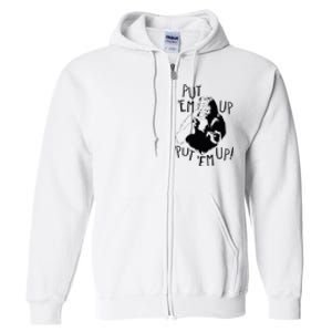 Wizard Of Oz Cowardly Lion Put Em Up Full Zip Hoodie