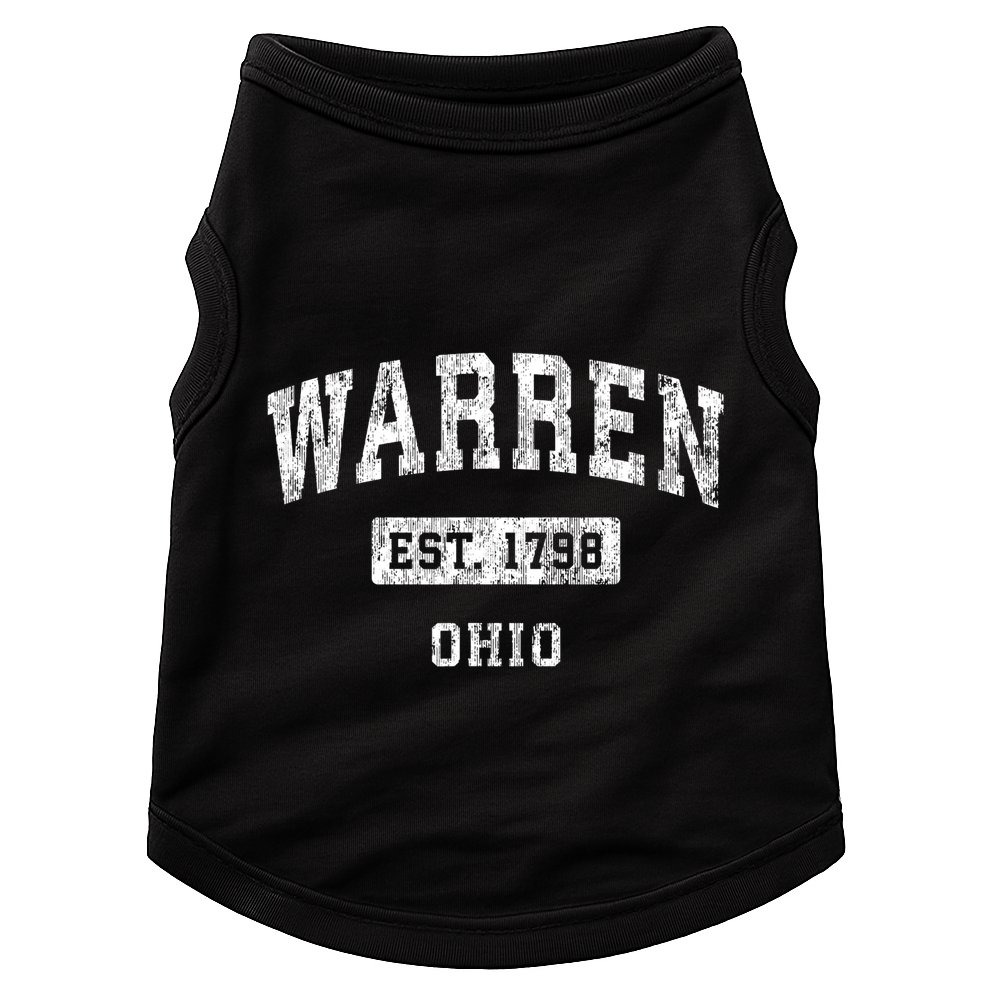Warren Ohio Oh Vintage Established Sports Doggie Tank