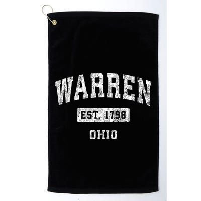 Warren Ohio Oh Vintage Established Sports Golf Towel