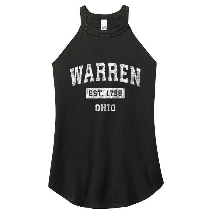 Warren Ohio Oh Vintage Established Sports Women's Perfect Tri Rocker Tank