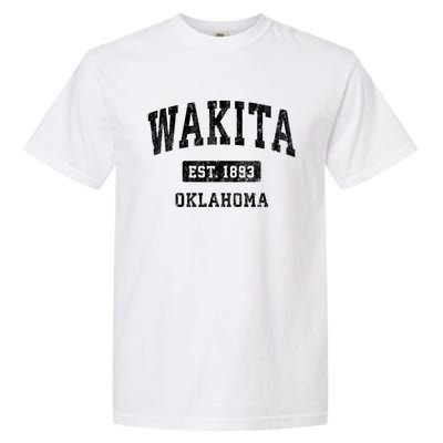 Wakita Oklahoma Ok Vintage Athletic Sports Garment-Dyed Heavyweight T-Shirt