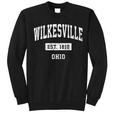 Wilkesville Ohio Oh Vintage Sports Established Tall Sweatshirt