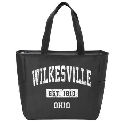 Wilkesville Ohio Oh Vintage Sports Established Zip Tote Bag