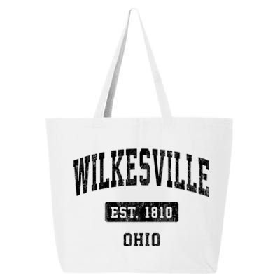 Wilkesville Ohio Oh Vintage Sports Established 25L Jumbo Tote