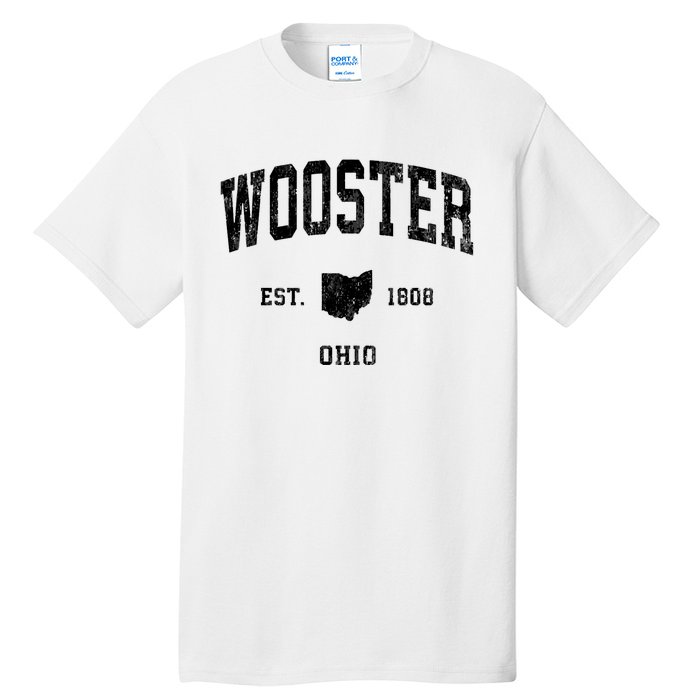 Wooster Ohio Oh Vintage Athletic Sports Design Sweatshirt Tall T-Shirt