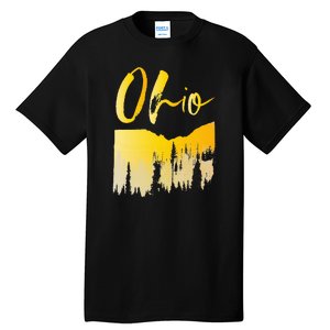 Woods Of O.H.I.O State Of Ohio B.U.C.K.E.Y.E State Tall T-Shirt