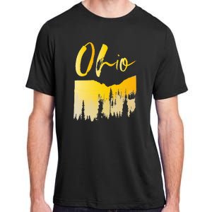 Woods Of O.H.I.O State Of Ohio B.U.C.K.E.Y.E State Adult ChromaSoft Performance T-Shirt