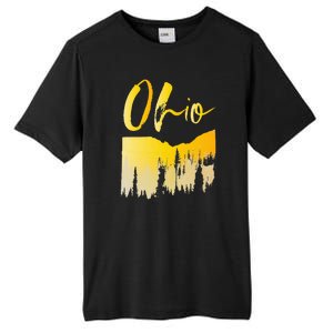 Woods Of O.H.I.O State Of Ohio B.U.C.K.E.Y.E State Tall Fusion ChromaSoft Performance T-Shirt