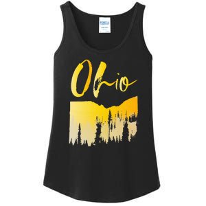 Woods Of O.H.I.O State Of Ohio B.U.C.K.E.Y.E State Ladies Essential Tank