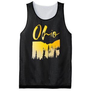 Woods Of O.H.I.O State Of Ohio B.U.C.K.E.Y.E State Mesh Reversible Basketball Jersey Tank