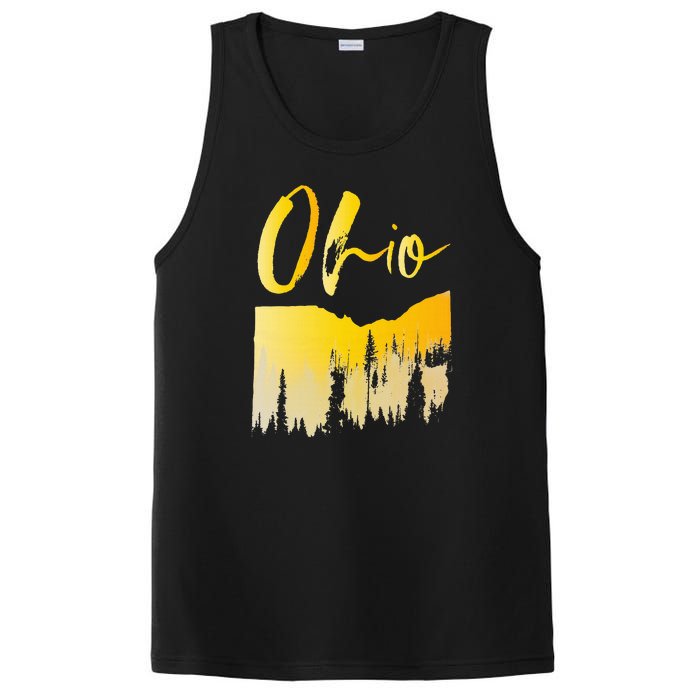 Woods Of O.H.I.O State Of Ohio B.U.C.K.E.Y.E State PosiCharge Competitor Tank