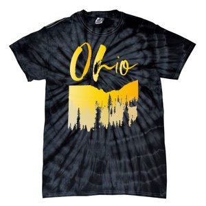 Woods Of O.H.I.O State Of Ohio B.U.C.K.E.Y.E State Tie-Dye T-Shirt