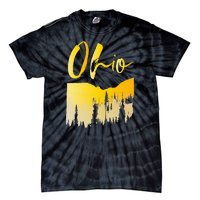 Woods Of O.H.I.O State Of Ohio B.U.C.K.E.Y.E State Tie-Dye T-Shirt