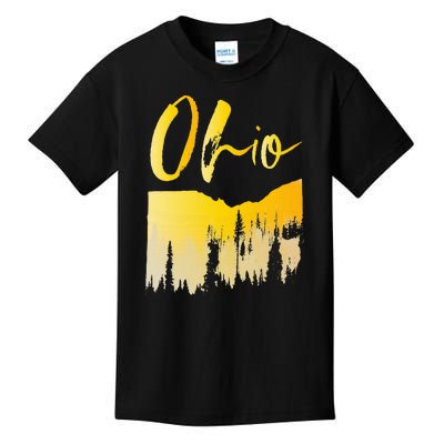 Woods Of O.H.I.O State Of Ohio B.U.C.K.E.Y.E State Kids T-Shirt