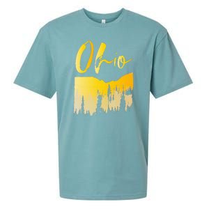 Woods Of O.H.I.O State Of Ohio B.U.C.K.E.Y.E State Sueded Cloud Jersey T-Shirt