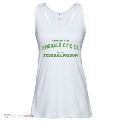 Wizard Of Oz Emerald City Oz Federal Prison Costume Ladies Essential Flowy Tank