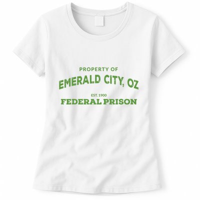 Wizard Of Oz Emerald City Oz Federal Prison Costume Womens T-Shirt