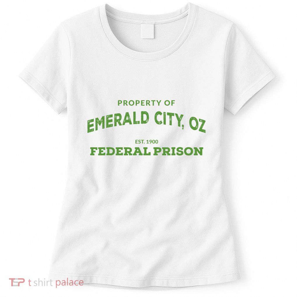 Wizard Of Oz Emerald City Oz Federal Prison Costume Womens T-Shirt