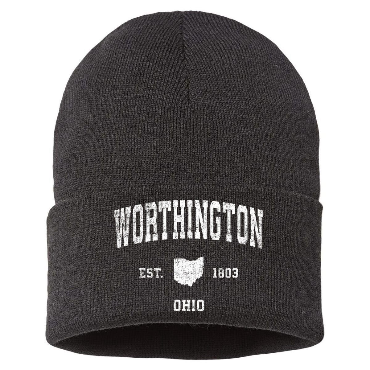 Worthington Ohio Oh Vintage Sports Sustainable Knit Beanie