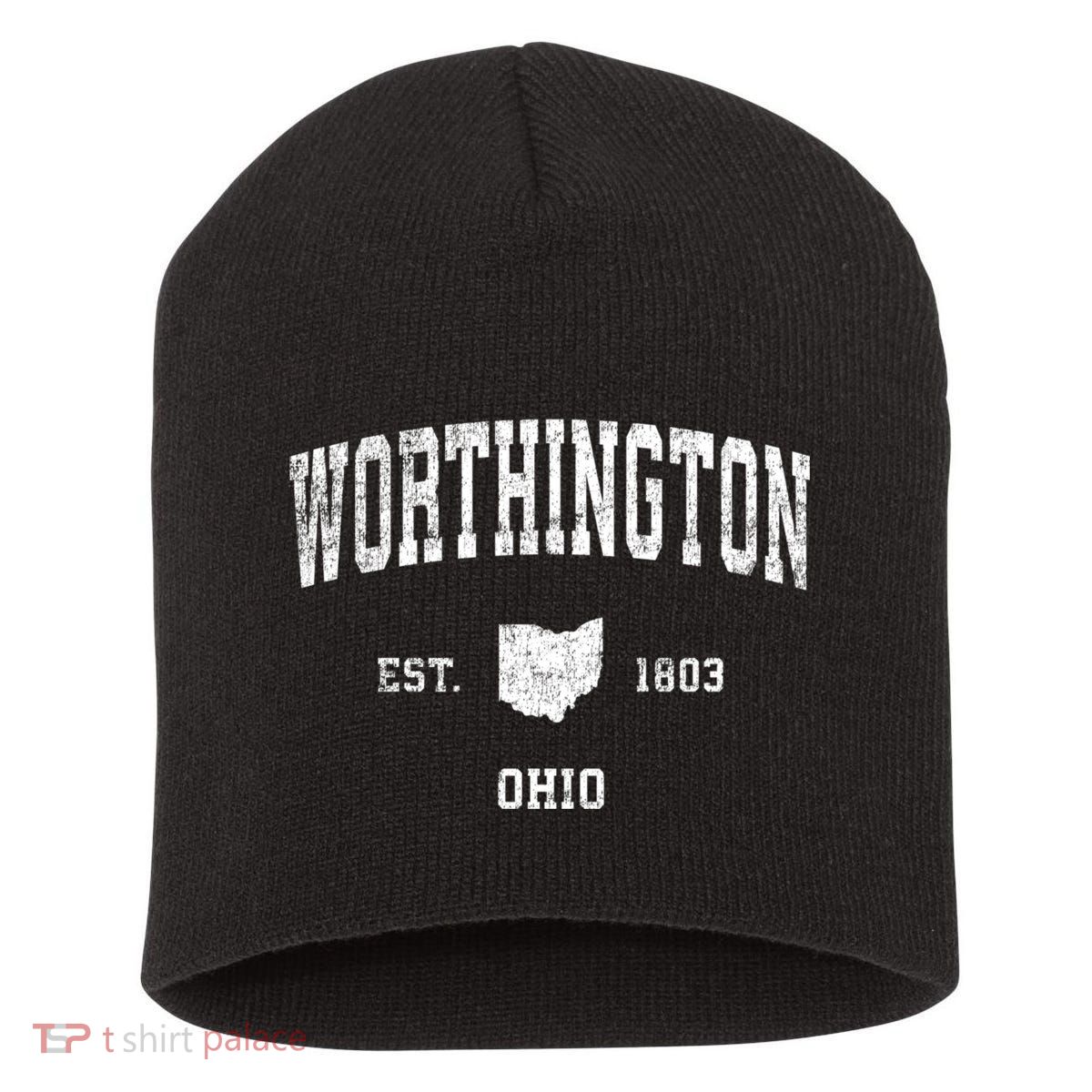 Worthington Ohio Oh Vintage Sports Short Acrylic Beanie