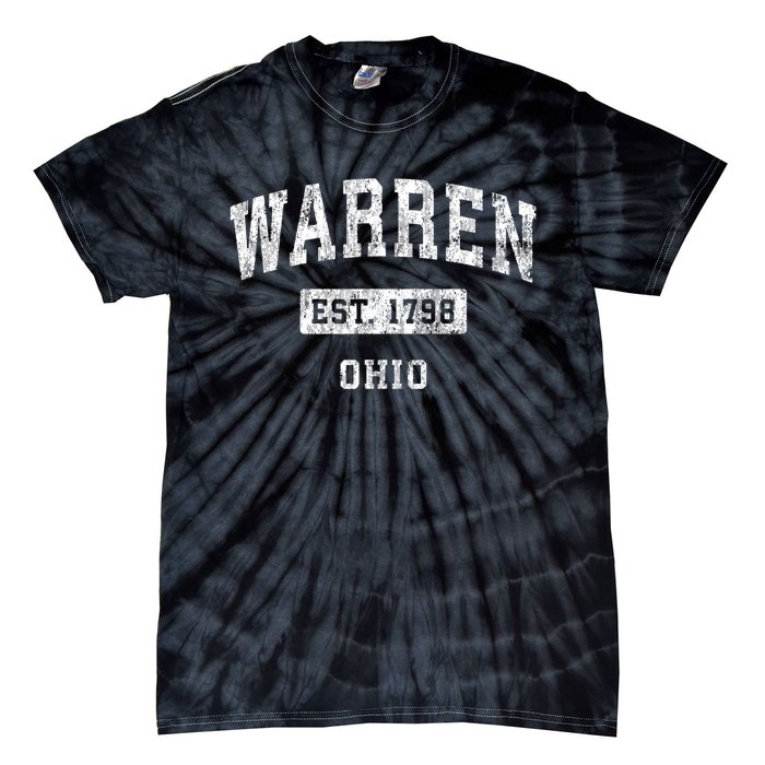 Warren Ohio Oh Vintage Established Sports Tie-Dye T-Shirt