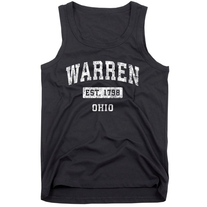 Warren Ohio Oh Vintage Established Sports Tank Top