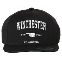 Winchester Oklahoma Ok Vintage Athletic Sports Design Wool Snapback Cap