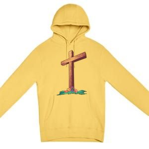 Wooden Cross Premium Pullover Hoodie