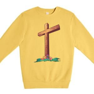 Wooden Cross Premium Crewneck Sweatshirt