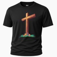 Wooden Cross Cooling Performance Crew T-Shirt
