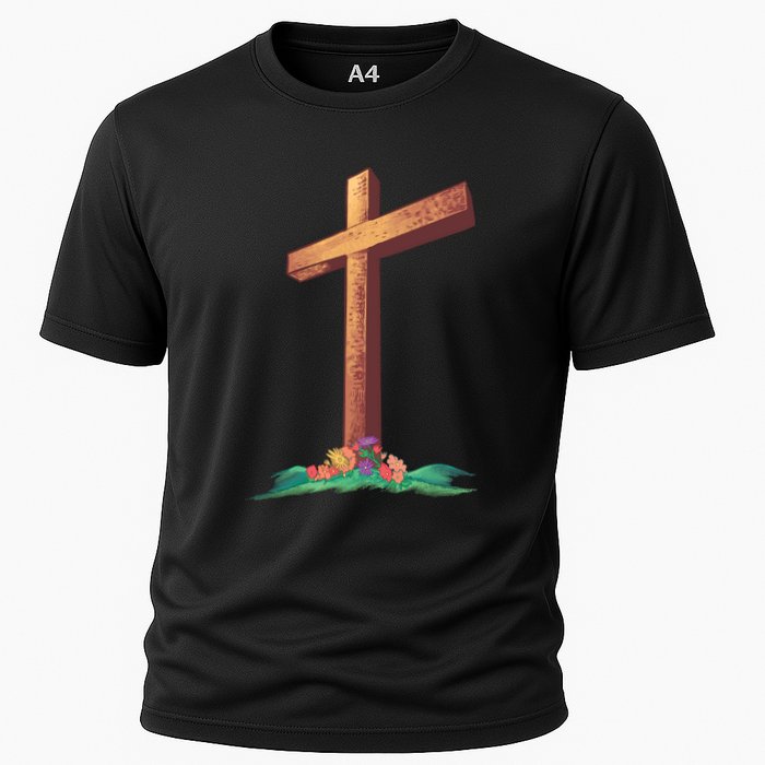 Wooden Cross Cooling Performance Crew T-Shirt