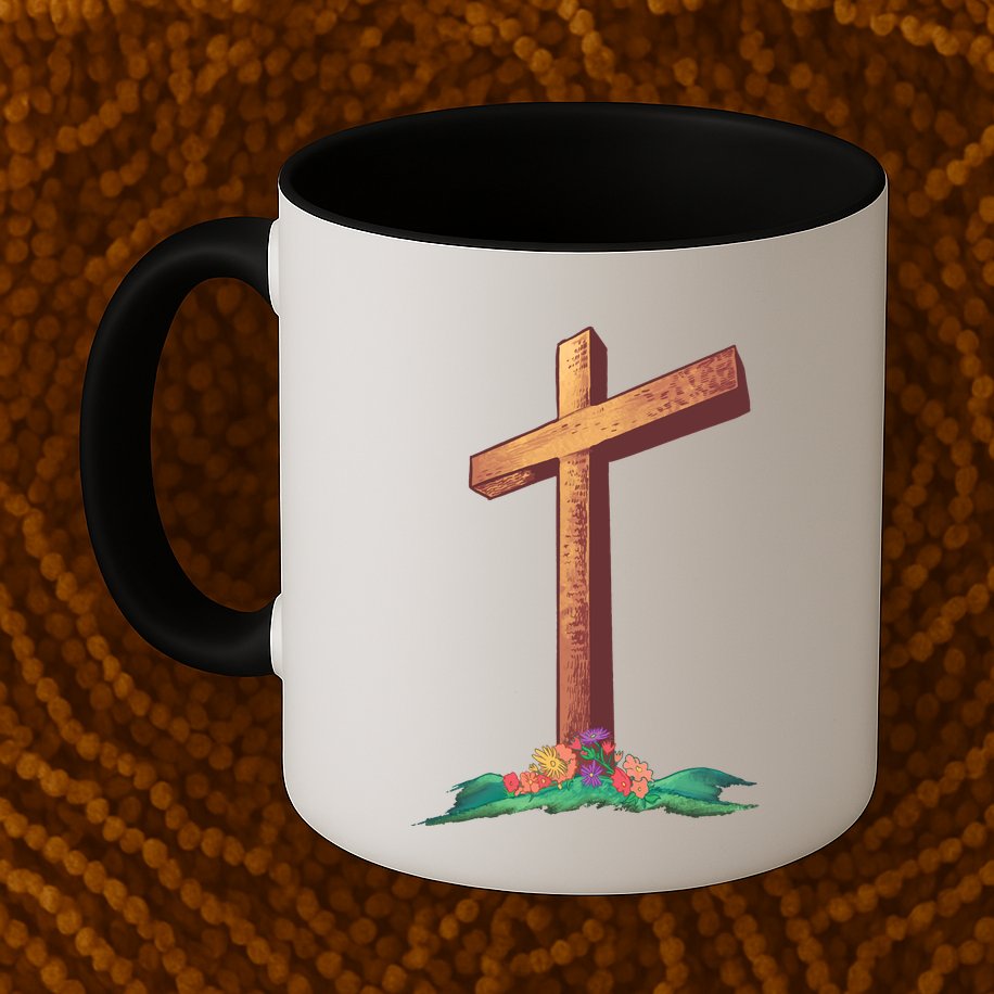 Wooden Cross Mug