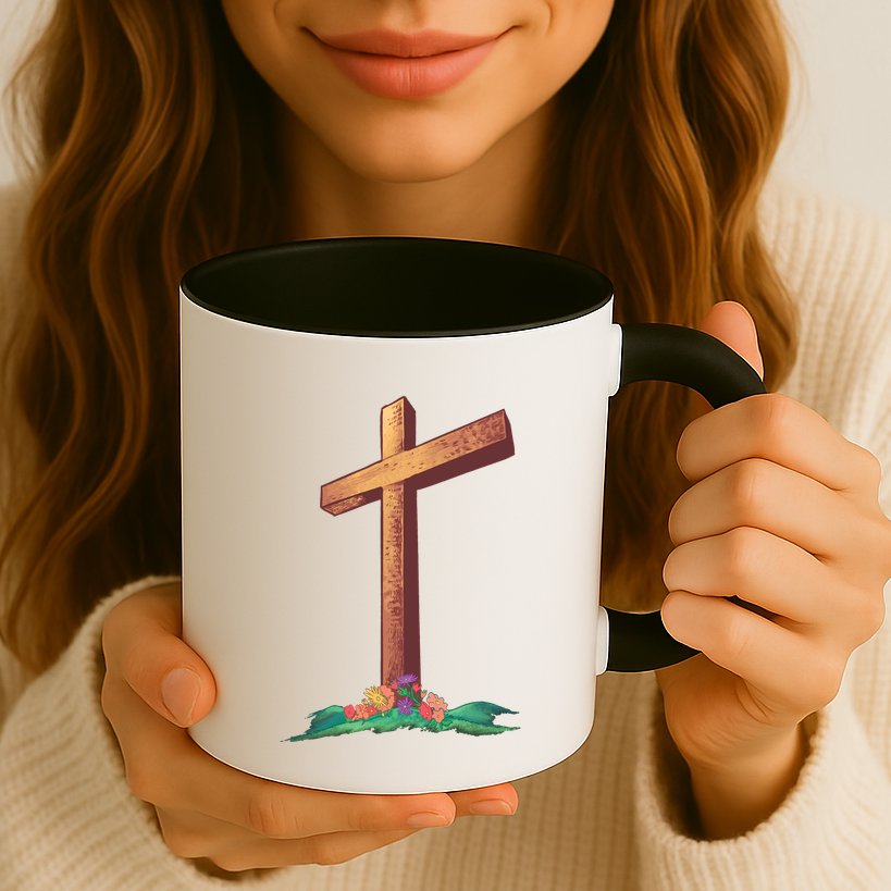 Wooden Cross Mug