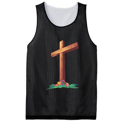 Wooden Cross Mesh Reversible Basketball Jersey Tank