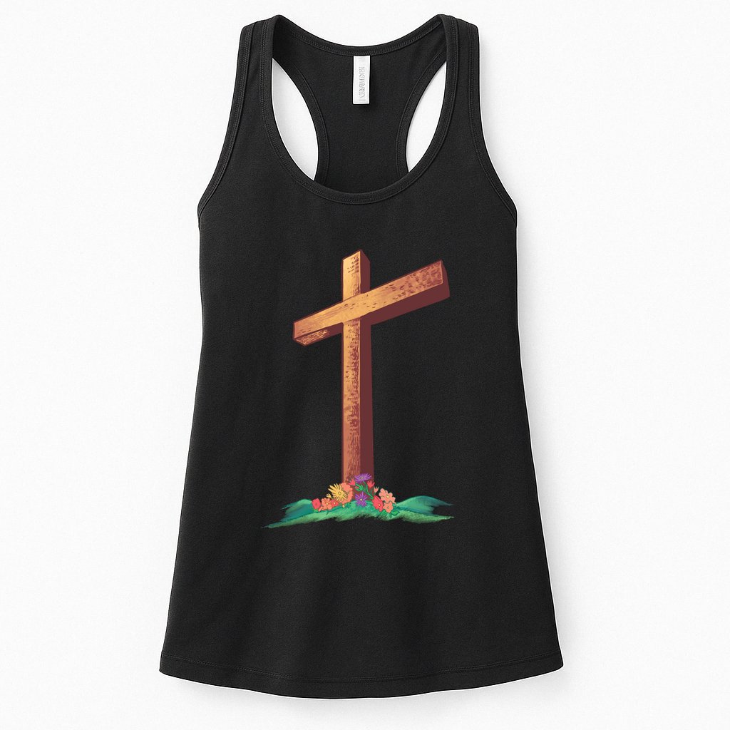 Wooden Cross Womens Tank Top