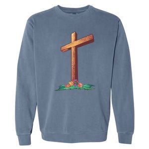 Wooden Cross Garment-Dyed Sweatshirt