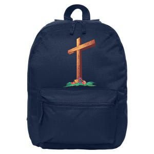 Wooden Cross 16 in Basic Backpack