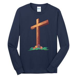 Wooden Cross Tall Long Sleeve T-Shirt