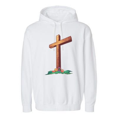 Wooden Cross Garment-Dyed Fleece Hoodie