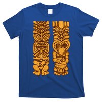 Wooden statues of Tiki with ukulele and drum T-Shirt