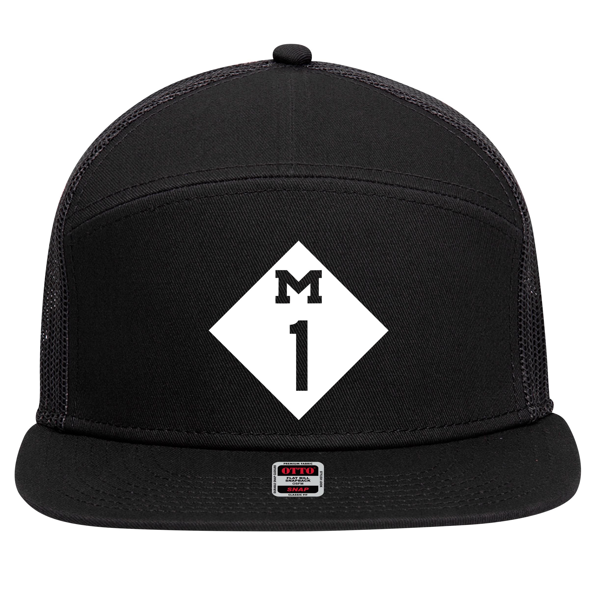 Woodward Ave. M1 Logo 7 Panel Mesh Trucker Snapback Hat