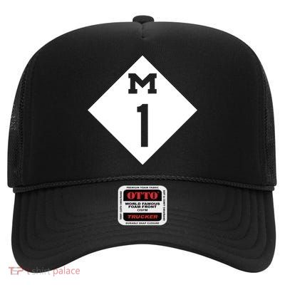 Woodward Ave. M1 Logo High Crown Mesh Back Trucker Hat